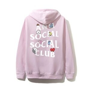 NEW BT21 x ASSC Peekaboo Pink Hoodie in size Small